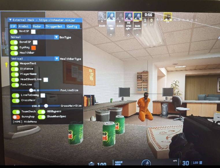 CSGO2·Cheater ninja绿演科技绘制锁敌扳机 v10.18  第1张
