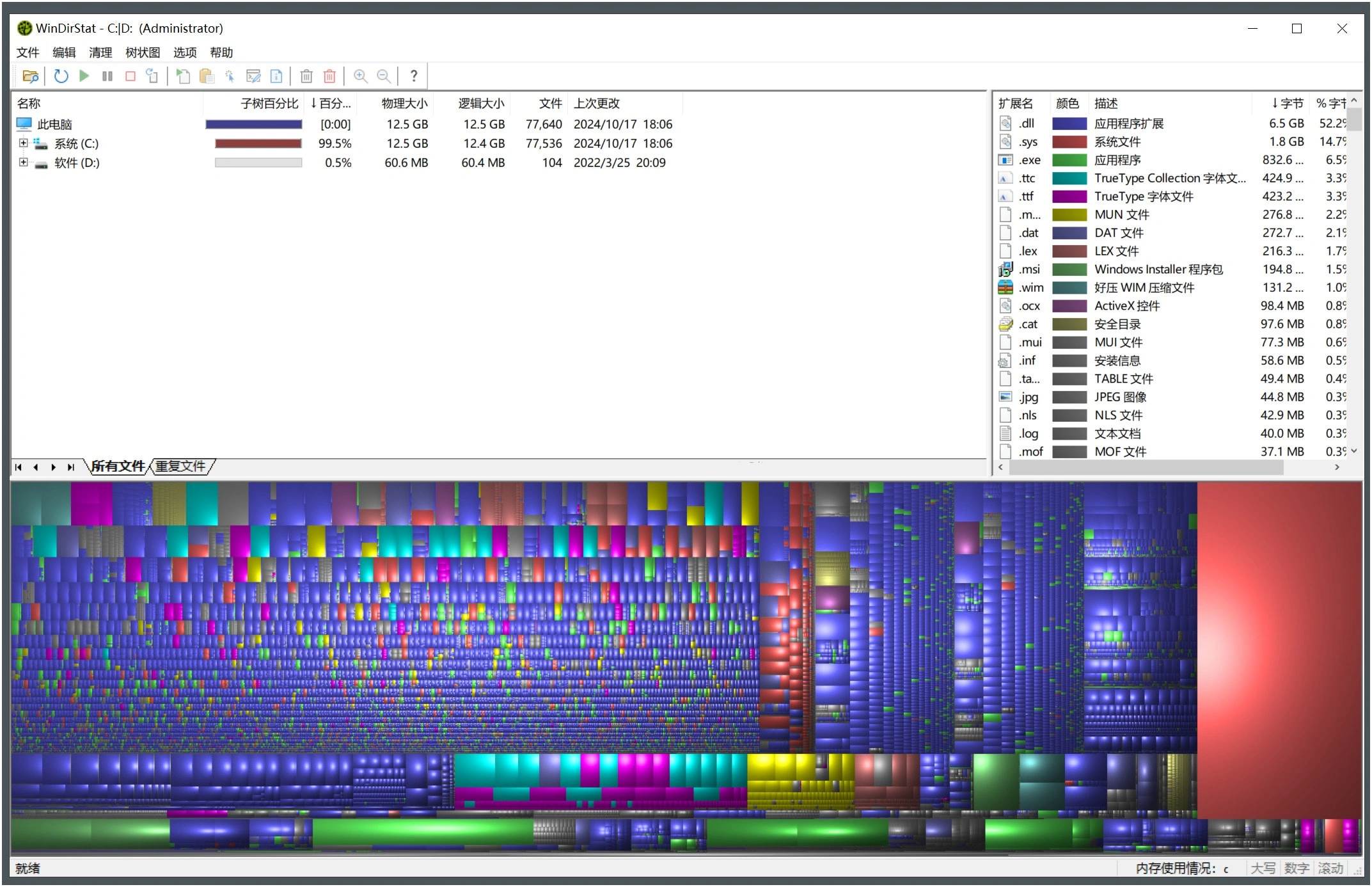 WinDirStat磁盘使用统计和清理工具v2.2.0绿色版  第1张