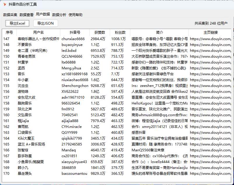 PC分享一款抖音数据分析信息采集工具  第3张